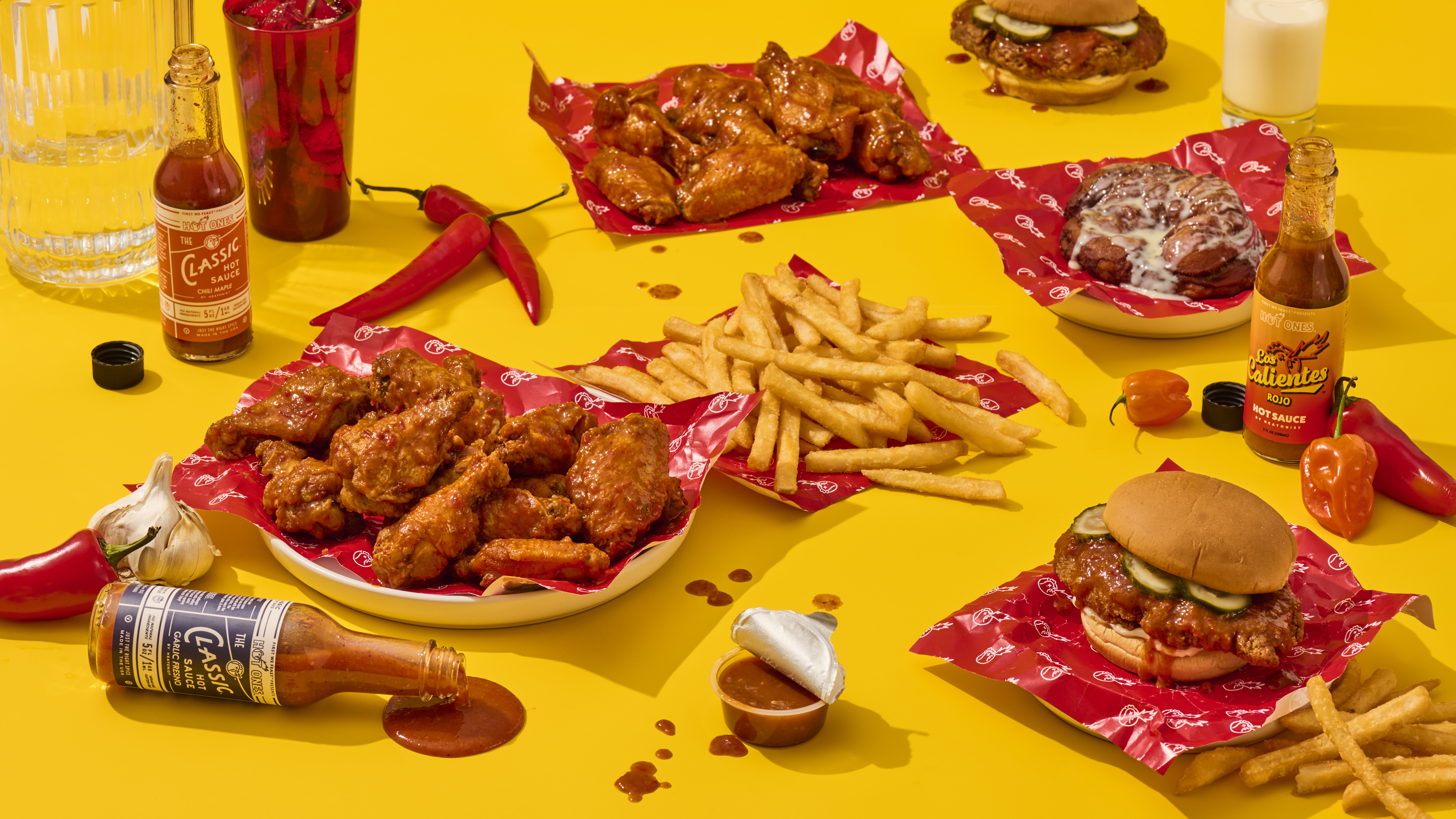 Taste Spicy Chicken Wings and Sandwiches from the Hot Ones